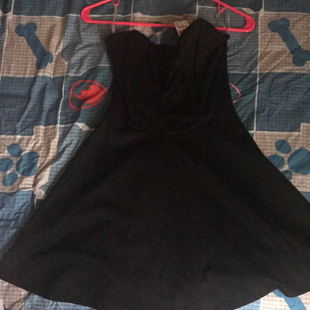 Deep v cut a line dress